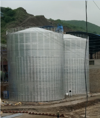 九湖镇粮食钢板仓的安装全过程不用热焊接